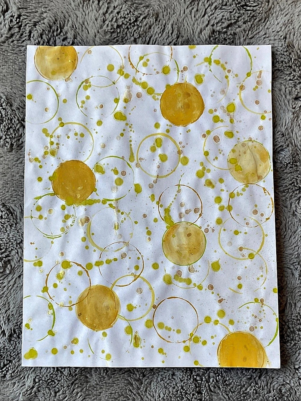 Abstract Yellow, Orange & Gold Background Painting